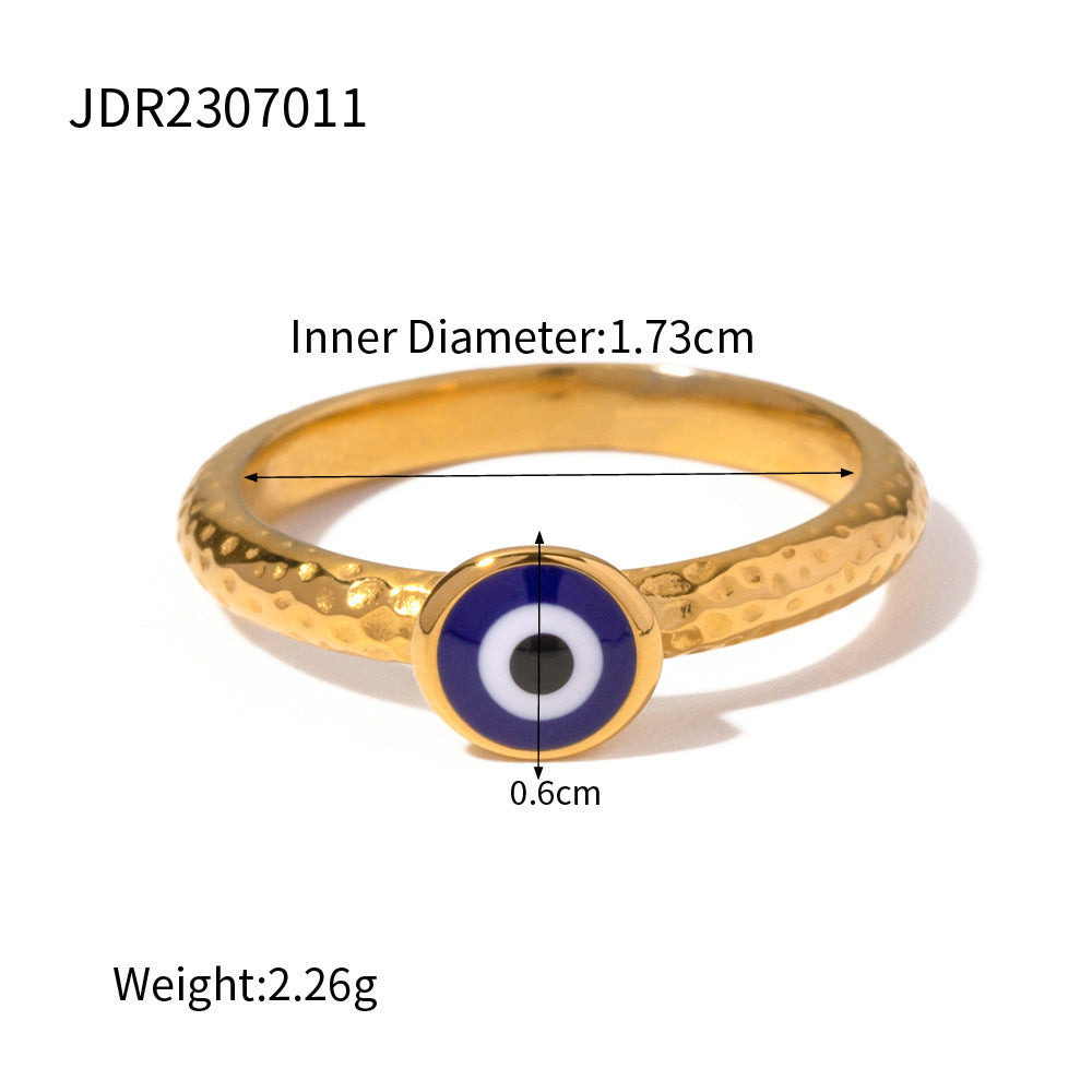Stylish Natural Stone Titanium Steel Ring | Premium Stainless Steel Jewelry | Niche Design