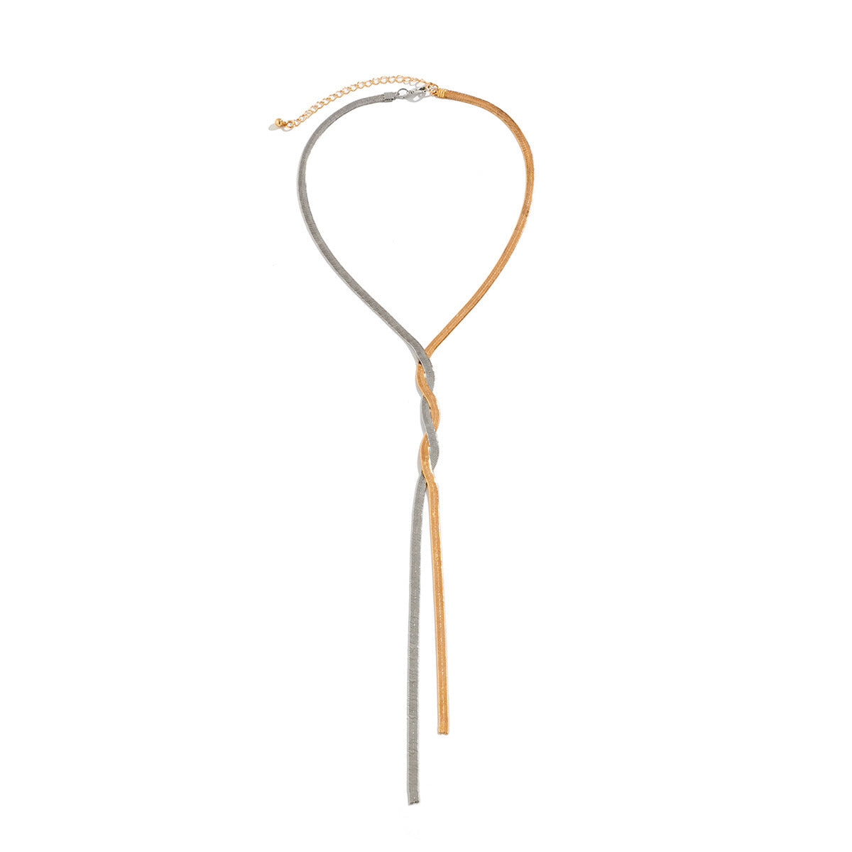 Cold Style Snake Bone Chain Necklace | Vegan-Friendly Long Tassel Design