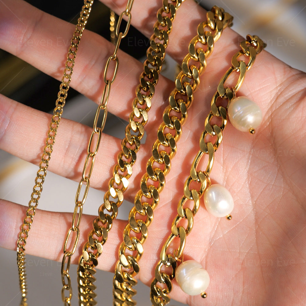 Retro 18K Gold Cross Anklet | INS Style Titanium steelWomen's Jewelry