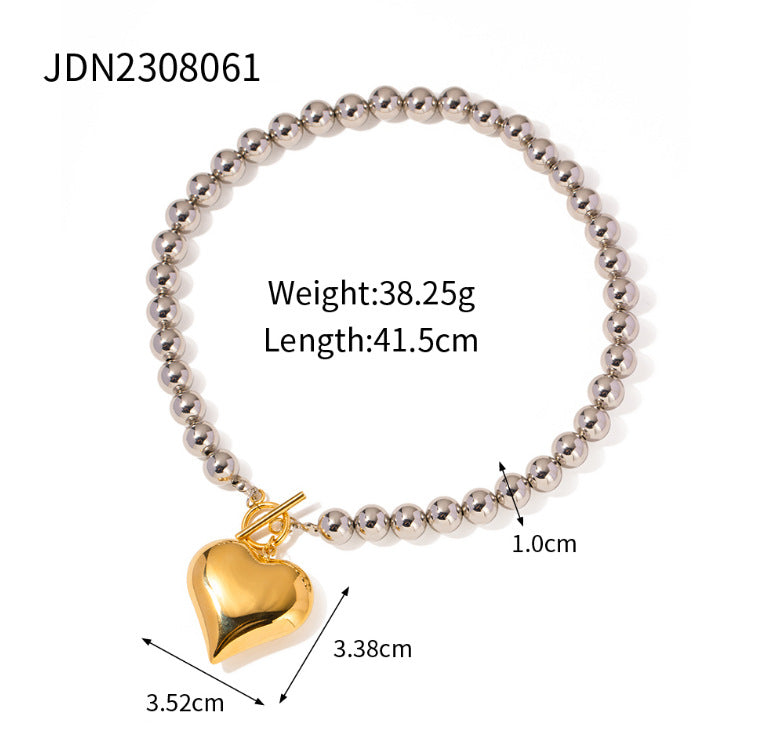 18K Necklace | Stainless Steel Fashion Choker | INS Style Collarbone Chain for Women | No Color Fade