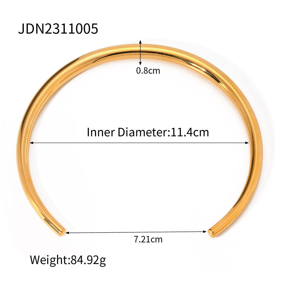 14K Gold Oval Bead Necklace | Stainless Steel | INS Popular Minimalist Jewelry for Women
