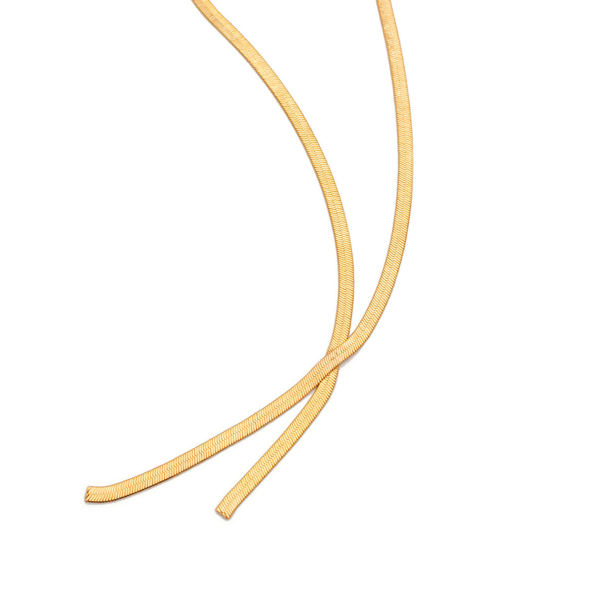 Cold Style Snake Bone Chain Necklace | Vegan-Friendly Long Tassel Design