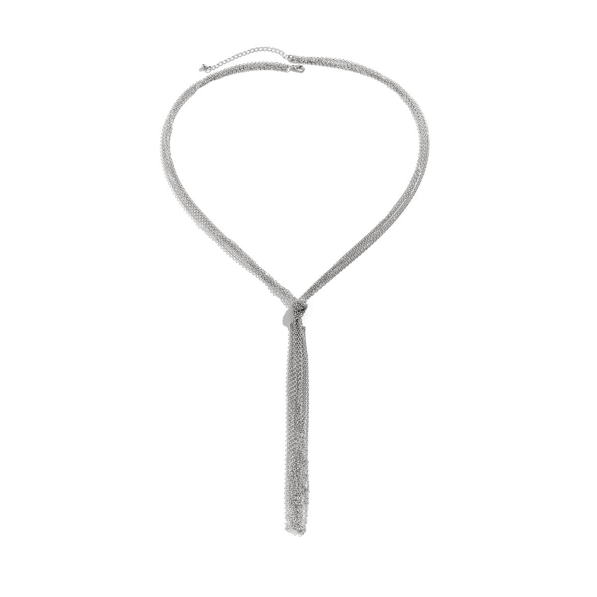 Cold Style Snake Bone Chain Necklace | Vegan-Friendly Long Tassel Design