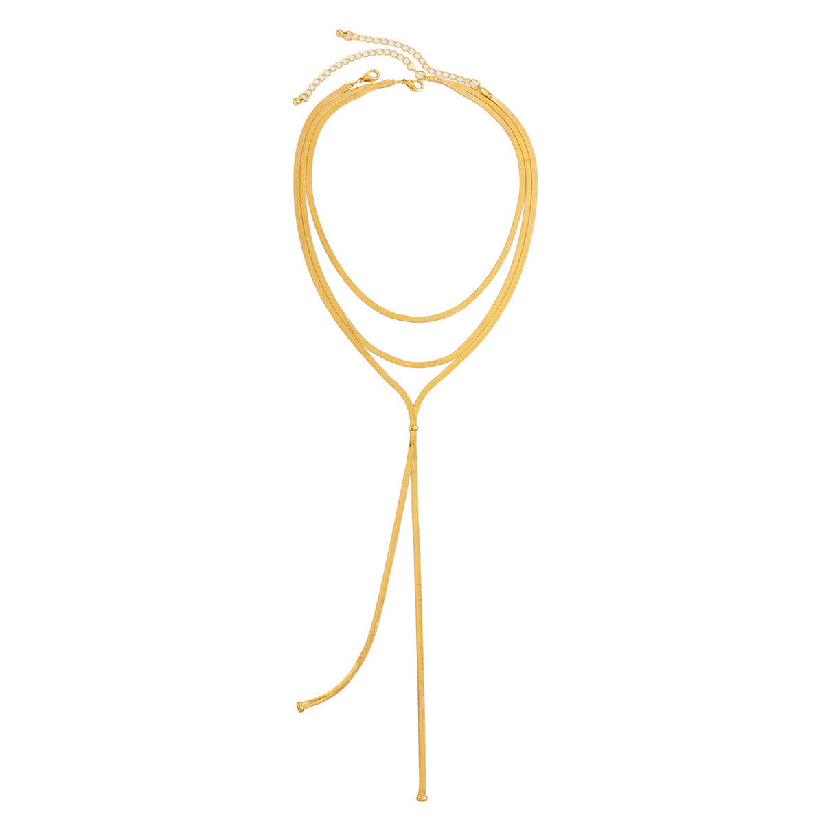 Cold Style Snake Bone Chain Necklace | Vegan-Friendly Long Tassel Design
