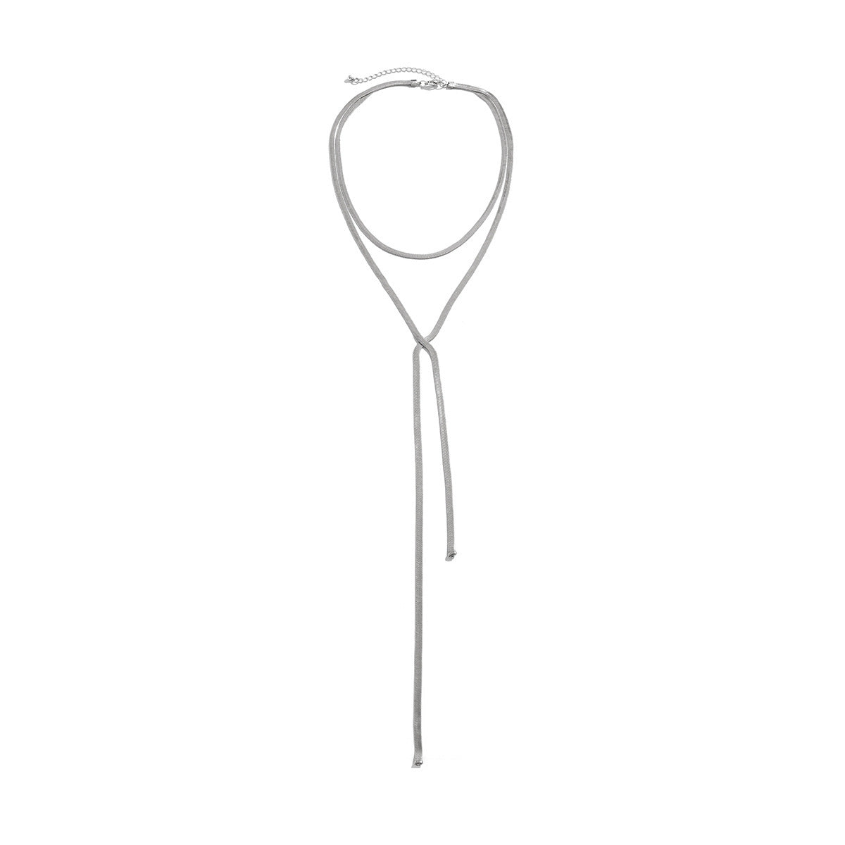 Cold Style Snake Bone Chain Necklace | Vegan-Friendly Long Tassel Design