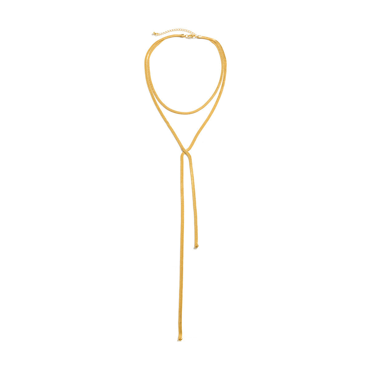 Cold Style Snake Bone Chain Necklace | Vegan-Friendly Long Tassel Design