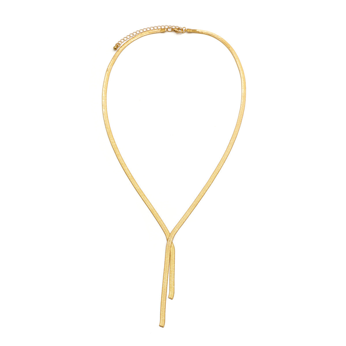 Cold Style Snake Bone Chain Necklace | Vegan-Friendly Long Tassel Design