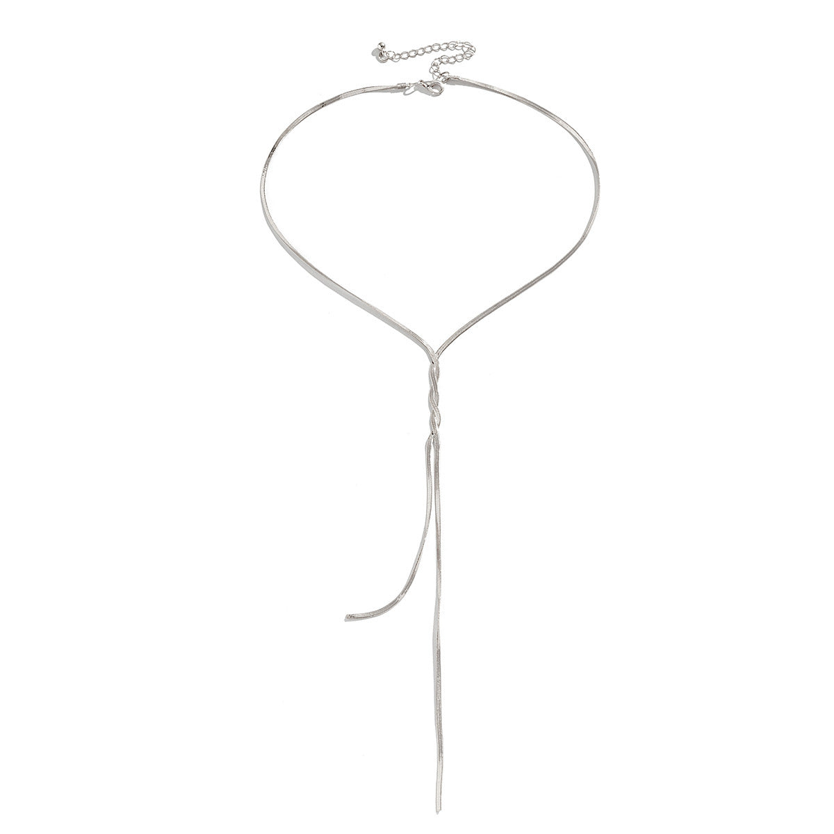 Cold Style Snake Bone Chain Necklace | Vegan-Friendly Long Tassel Design