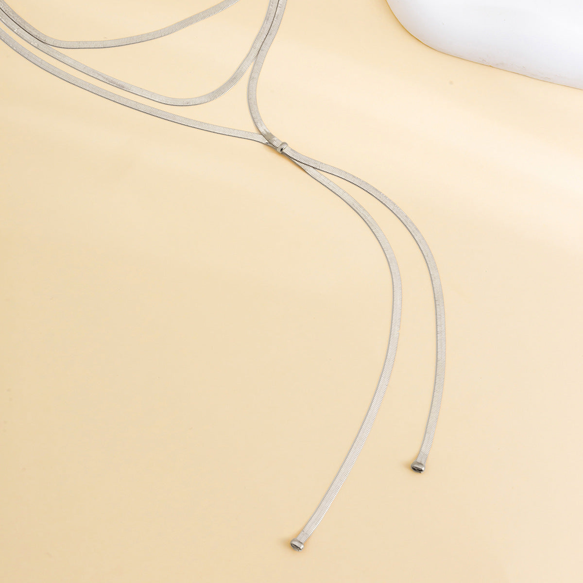 Cold Style Snake Bone Chain Necklace | Vegan-Friendly Long Tassel Design