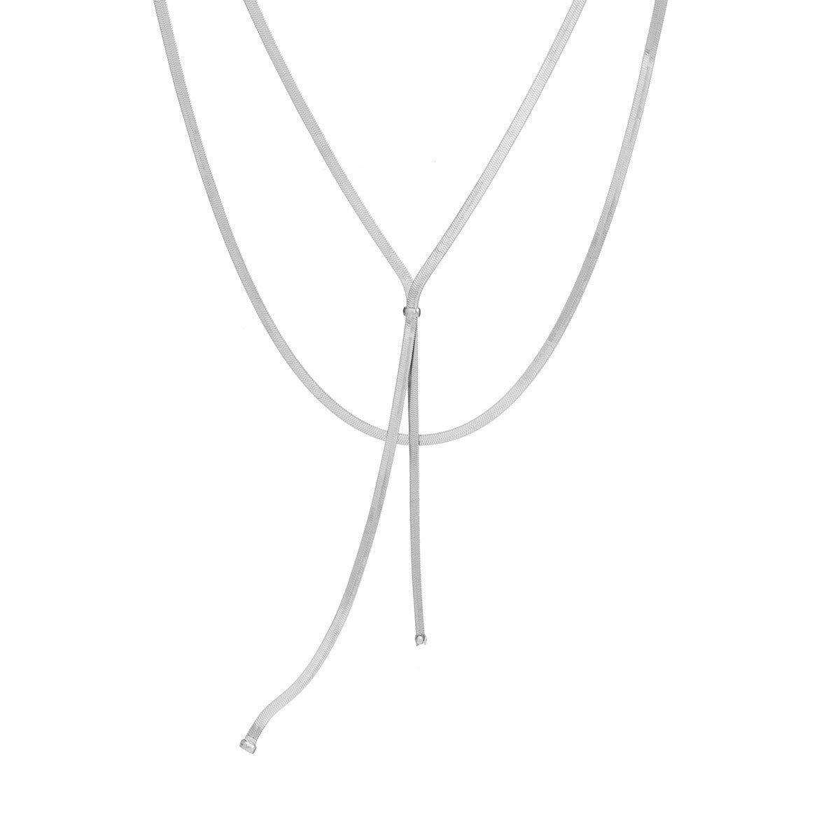 Cold Style Snake Bone Chain Necklace | Vegan-Friendly Long Tassel Design