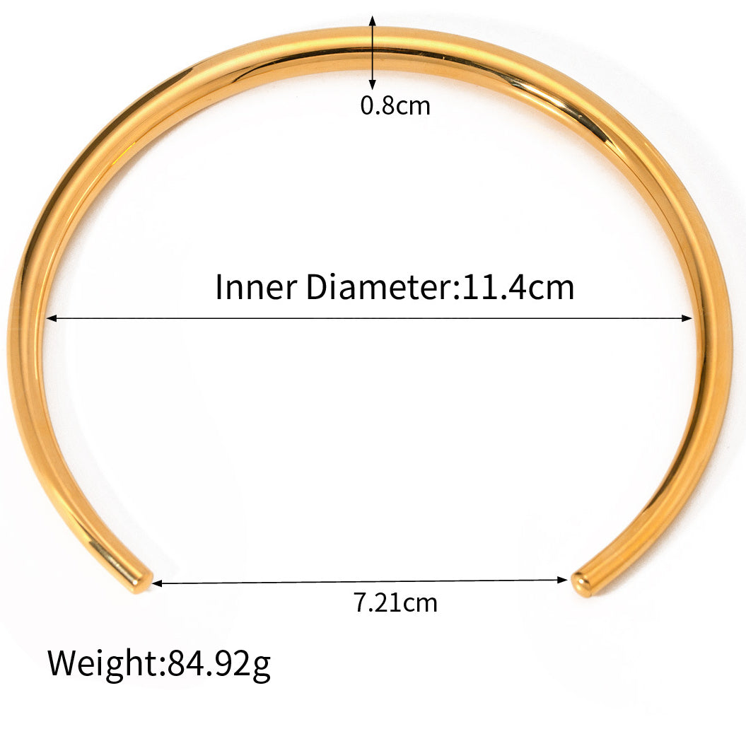 14K Gold Oval Bead Necklace | Stainless Steel | INS Popular Minimalist Jewelry for Women