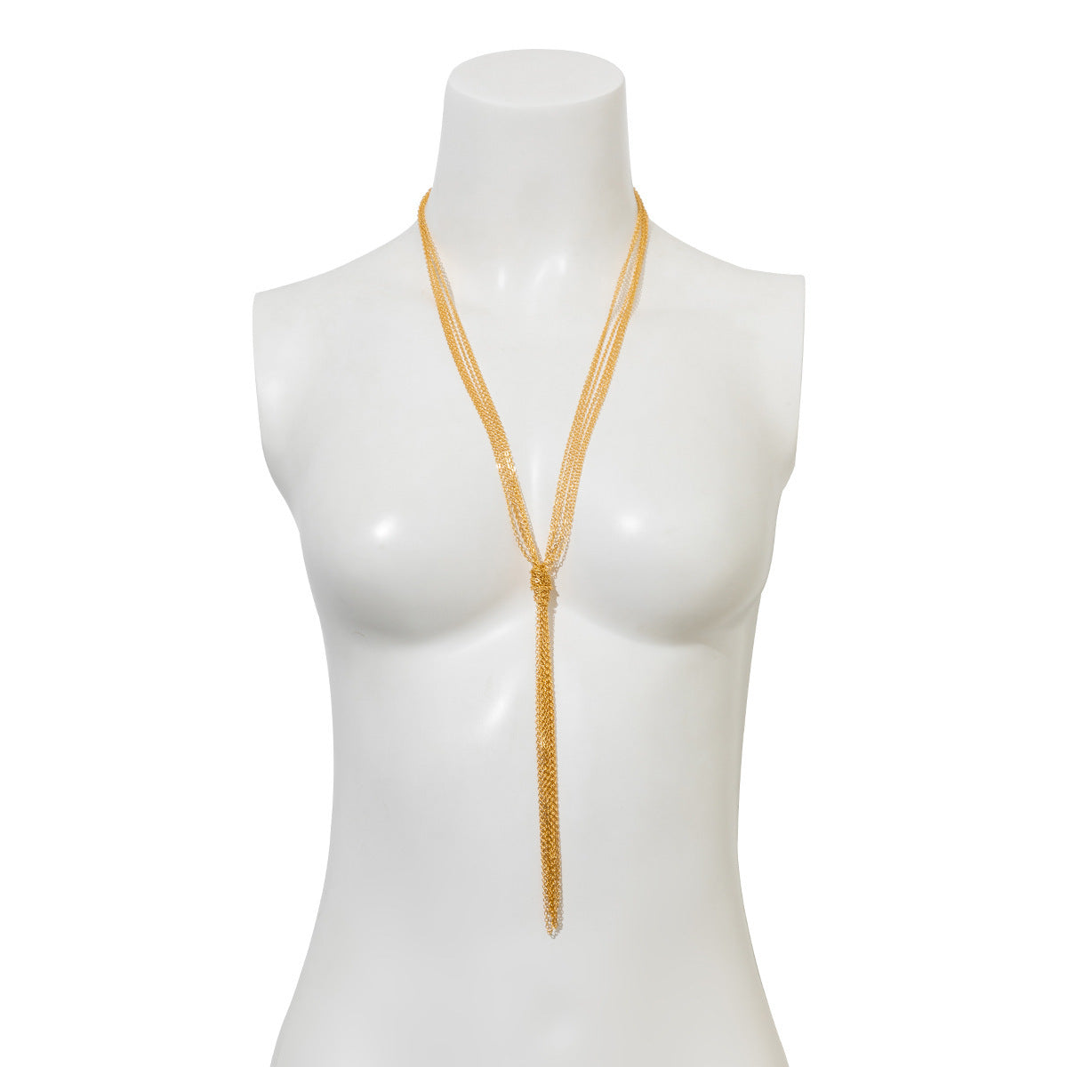 Cold Style Snake Bone Chain Necklace | Vegan-Friendly Long Tassel Design