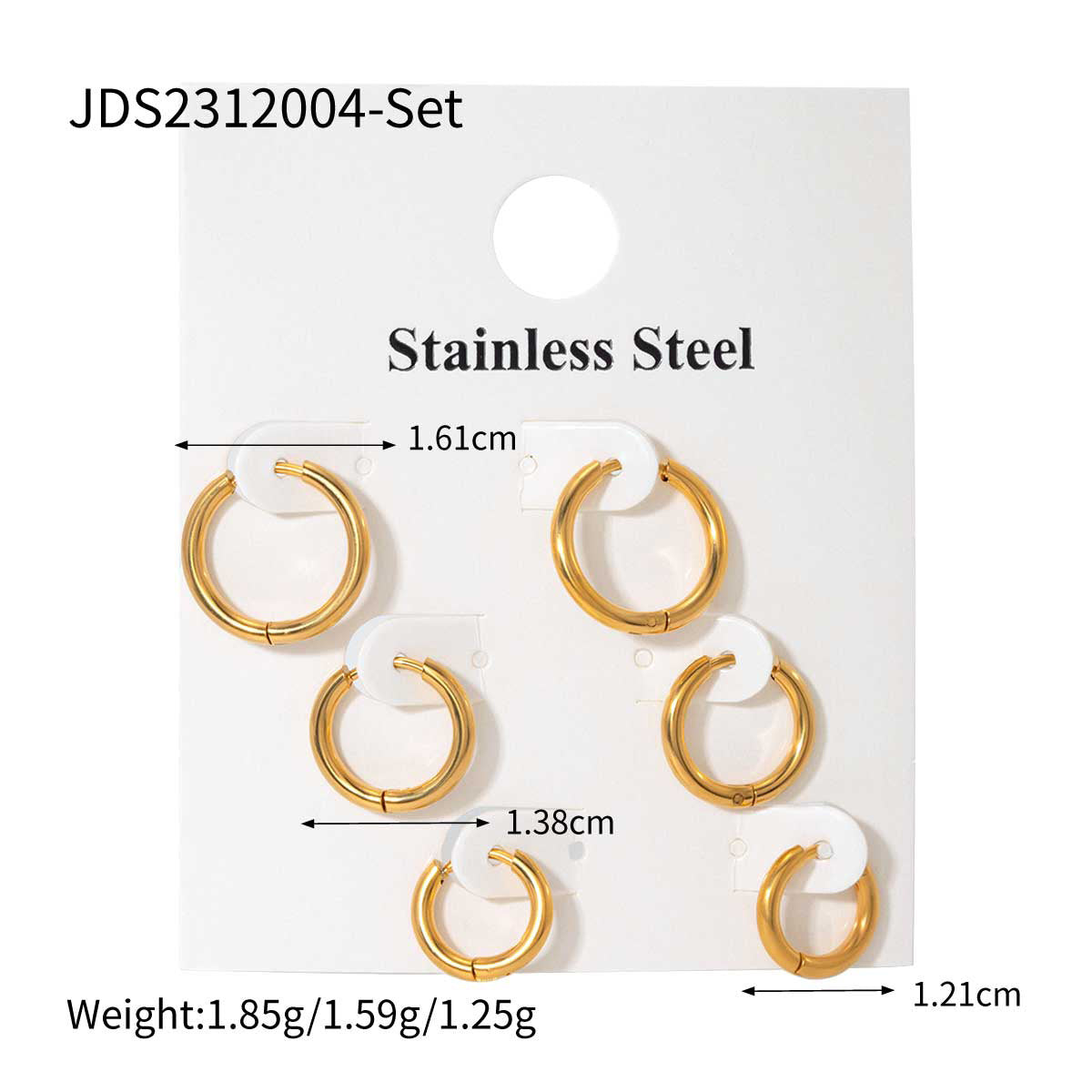 3-Pair Set | Stainless Steel Zirconia & Pearl Earrings | Niche Elegant Style for Women