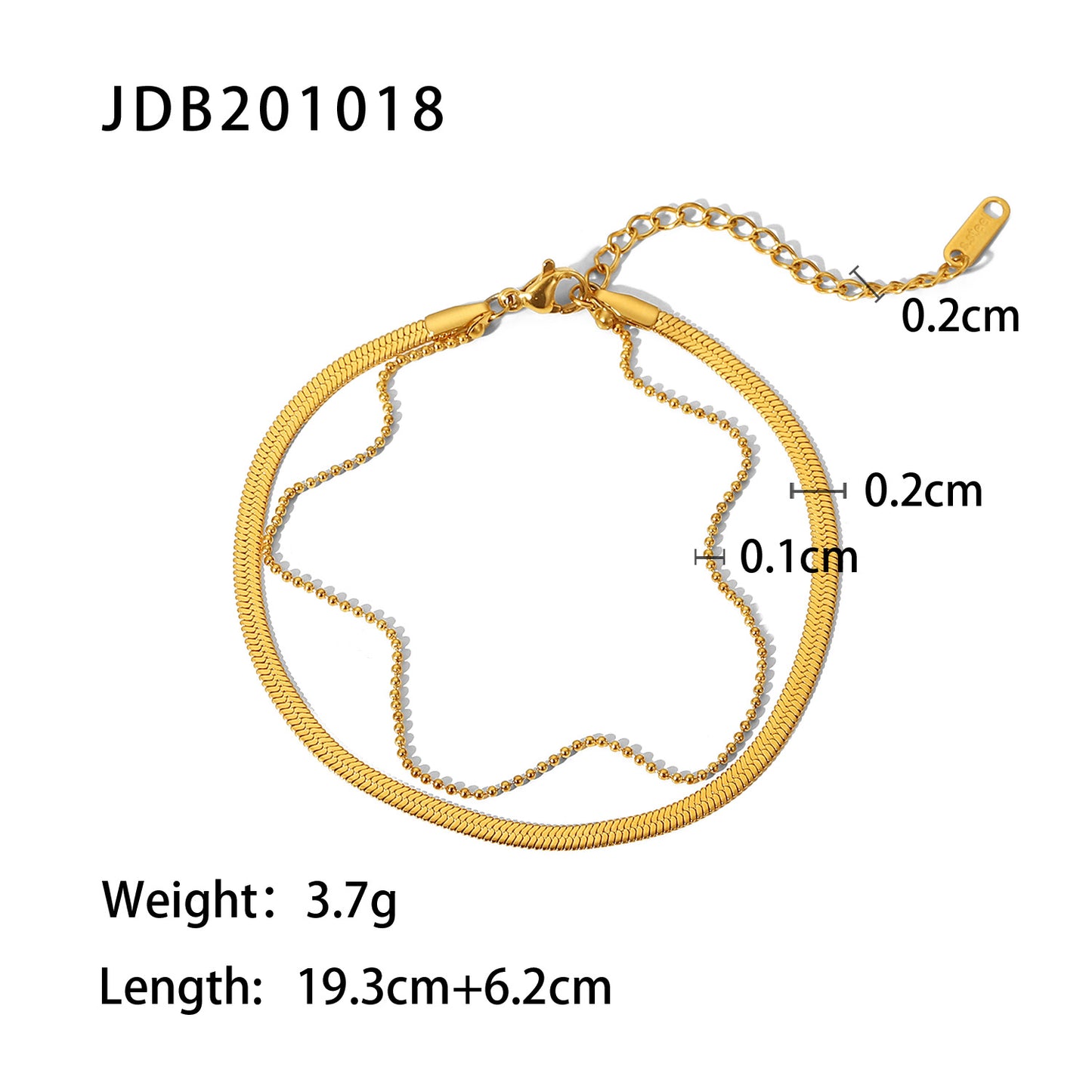Retro 18K Gold Cross Anklet | INS Style Titanium steelWomen's Jewelry
