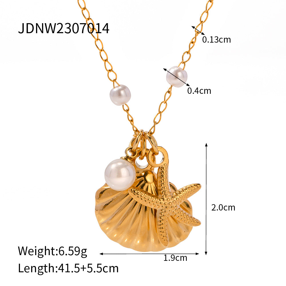18K Necklace | Stainless Steel Fashion Choker | INS Style Collarbone Chain for Women | No Color Fade