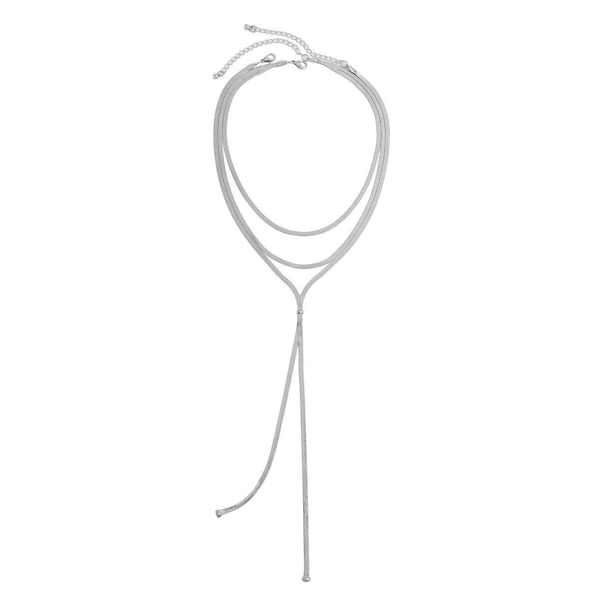 Cold Style Snake Bone Chain Necklace | Vegan-Friendly Long Tassel Design