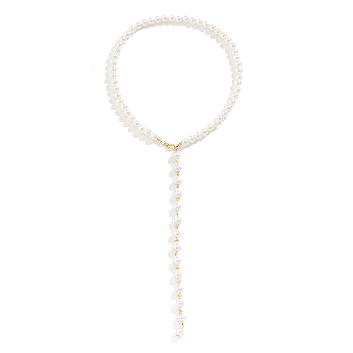 Vintage Pearl Bead Tassel Necklace | Long, Simple & Elegant Niche Design