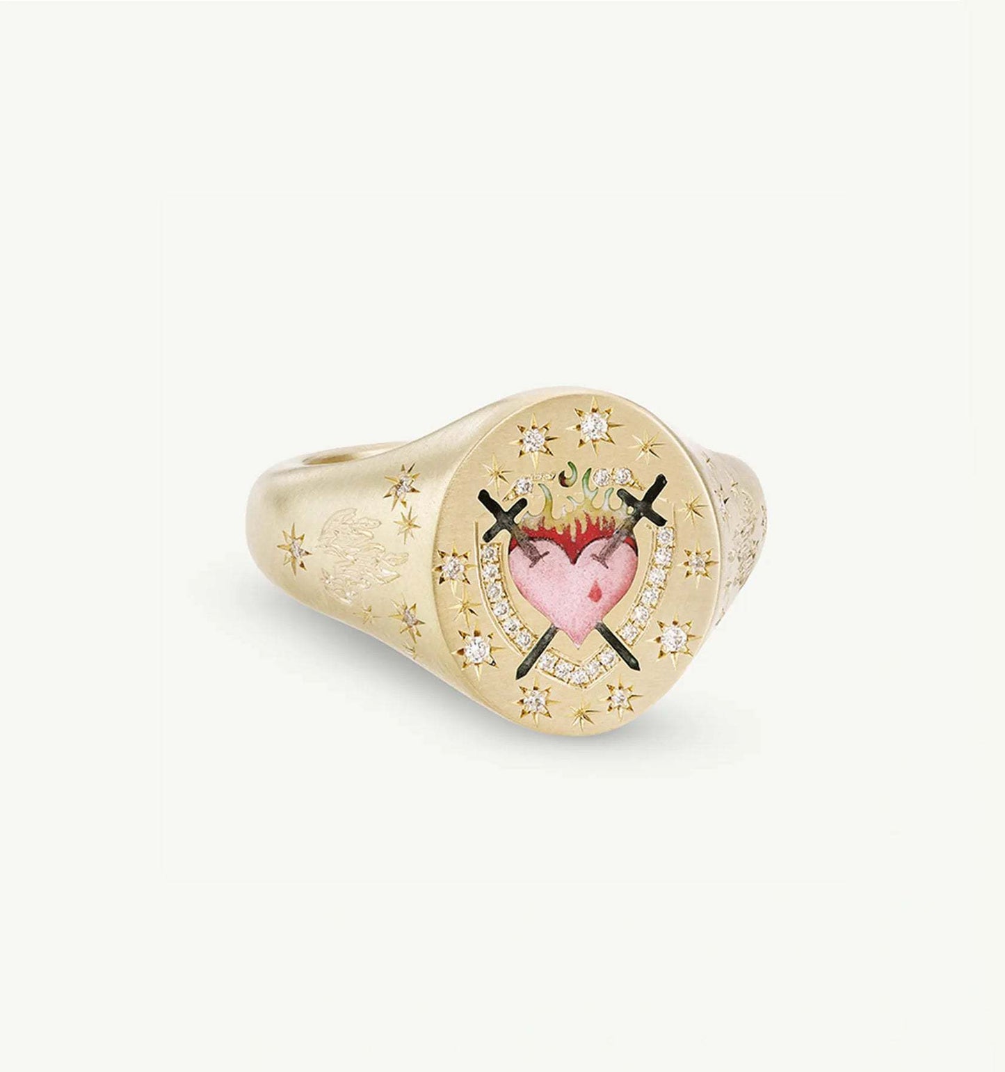 Valentine’s Day Lion & Mermaid Love Ring | 18K Gold-Plated Stainless Steel | Fashion Jewelry for Europe & US