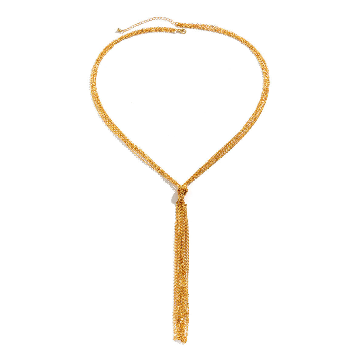 Cold Style Snake Bone Chain Necklace | Vegan-Friendly Long Tassel Design