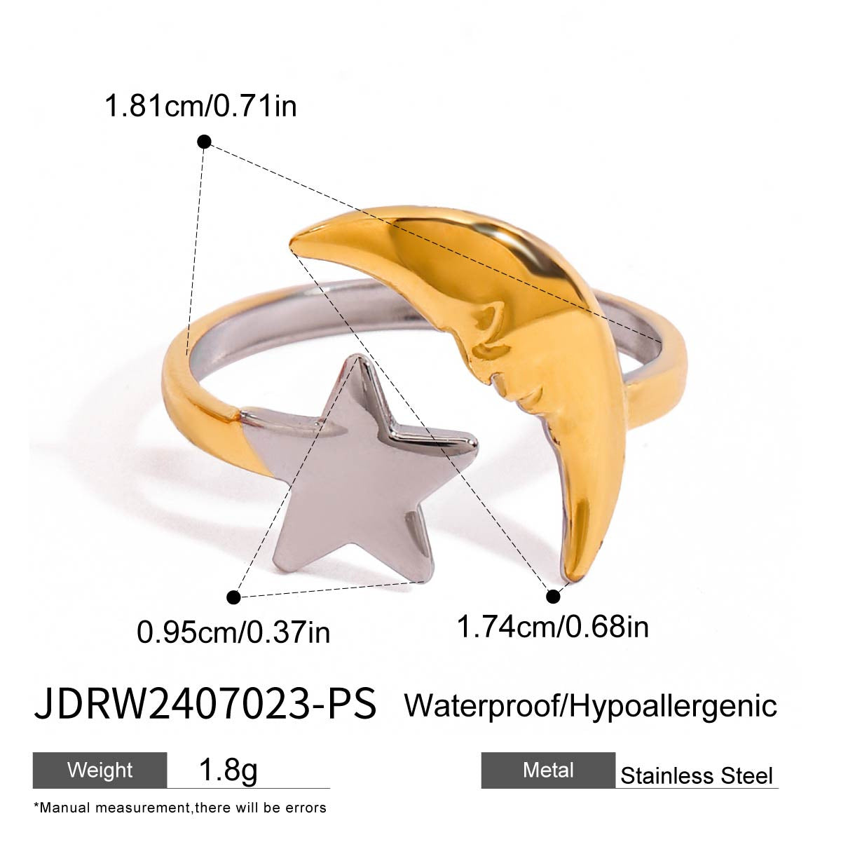 Stylish Natural Stone Titanium Steel Ring | Premium Stainless Steel Jewelry | Niche Design