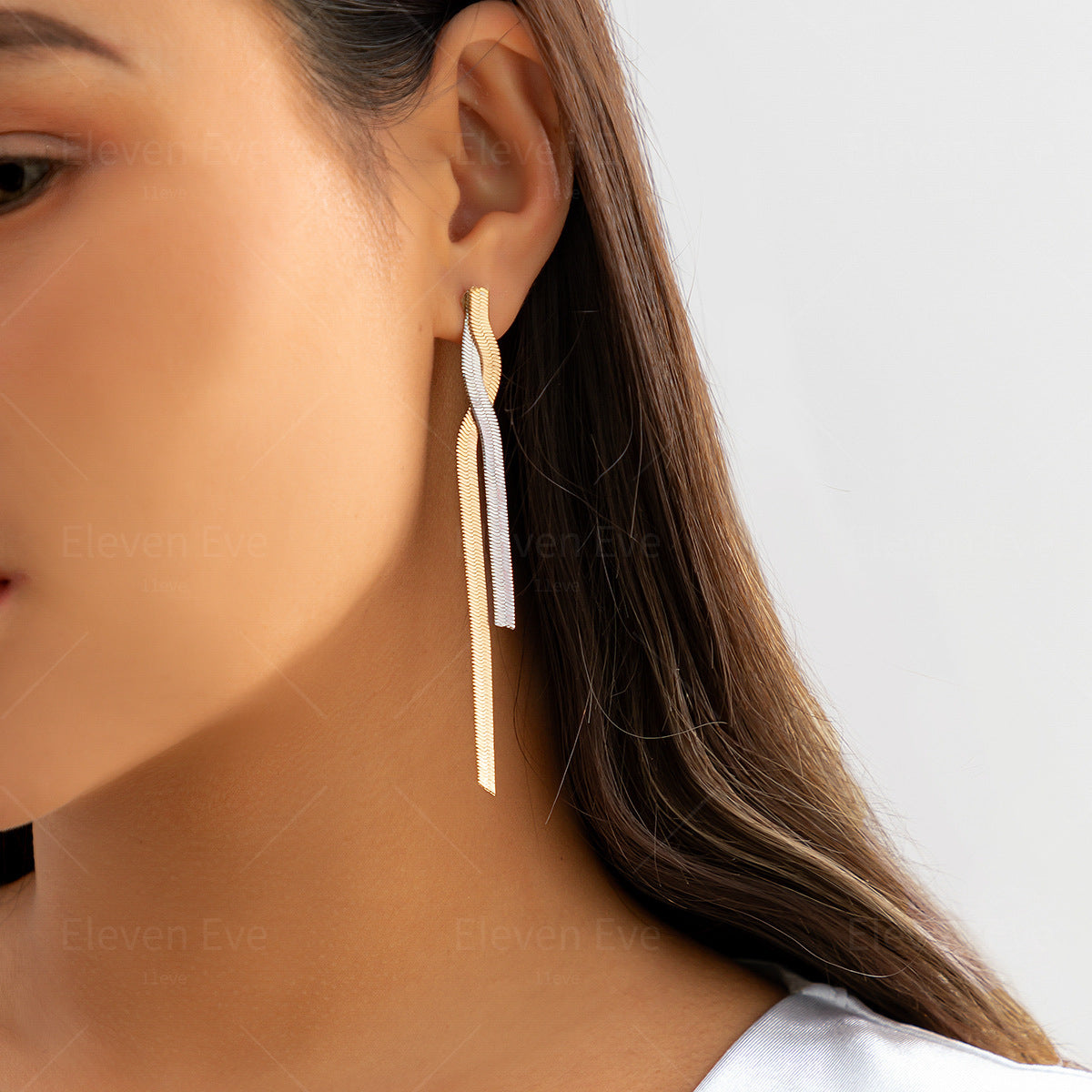 Cold Style Snake Bone Chain Necklace | Vegan-Friendly Long Tassel Design
